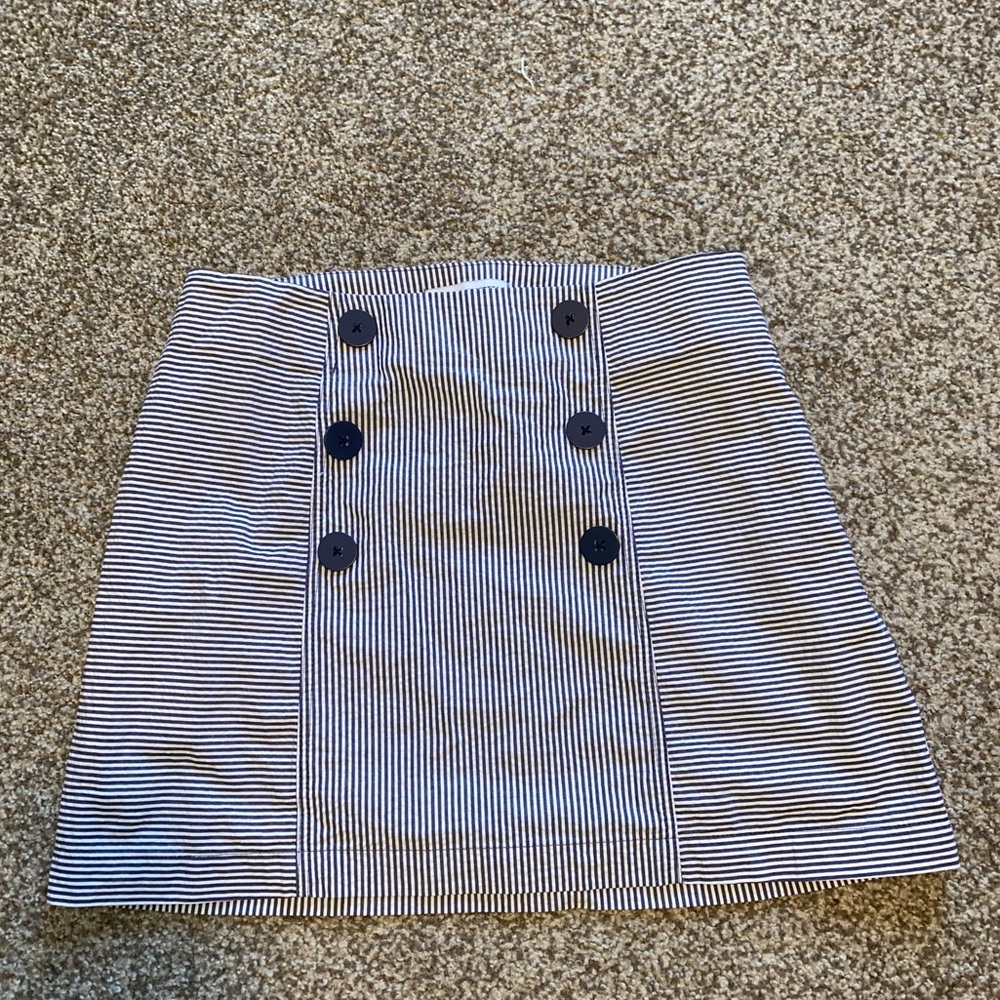 Urban Outfitters Navy & White Pinstripe Sailor Mini Skirt